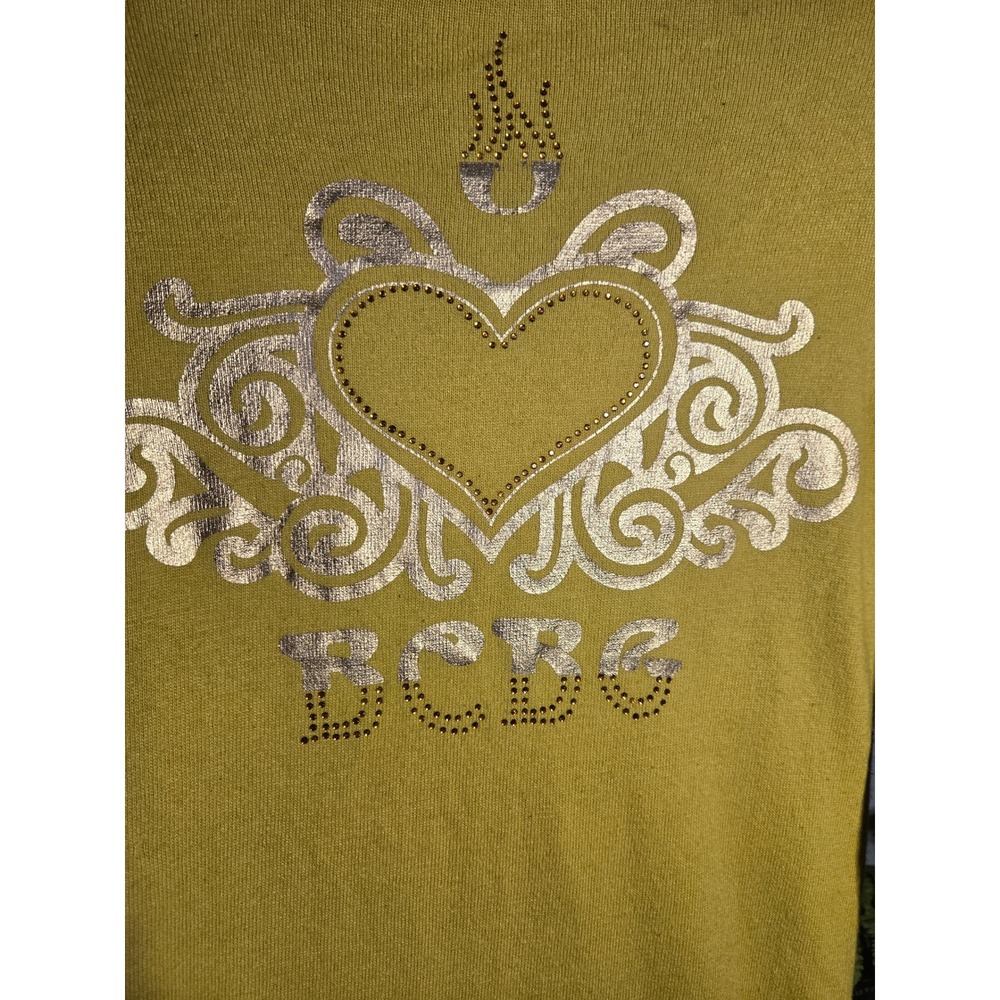 BCBG‎ Max Azria Yellow Longline Cardigan Y2K Lightweight Button Front Small - Picture 7 of 10